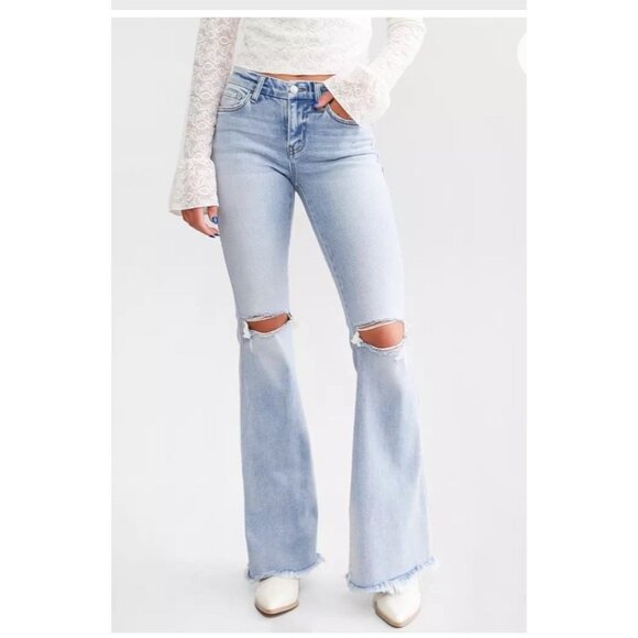 Flying Monkey Mid-Rise Flare Stretch Jean 25 X 30 - Picture 1 of 6